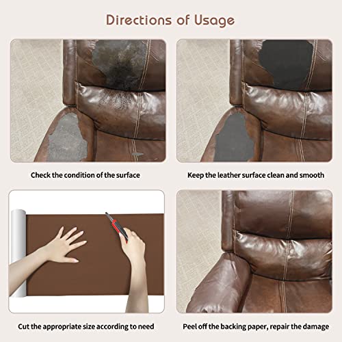 KING MOUNTAIN Leather Repair Patch,16 x 60 Inches self Adhesive Leather Repair Tape for Damaged Leather Furniture, Sofa Seating,Car Seats, Leather Goods(Black) - color: Black, size: 16" x 60"