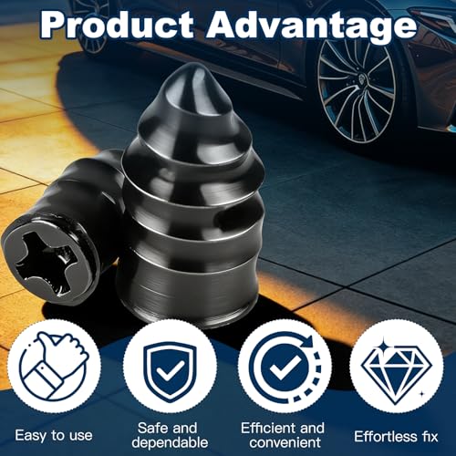 60PCS Tire Repair Rubber Nail Tire Plugs Kit with Screwdriver