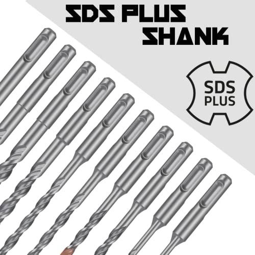 SDS Plus 3/4 Inch Masonry Drill Bit for Rotary Hammers (12" Length - 2 Pack) Carbide Tipped to Easily Drill Through Concrete, Cement, Brick, Block, Stone, and More! - size: 3/4" x 12"