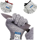 Dowellife Cut Resistant Gloves Food Grade Level 5 Protection, Safety Kitchen Cuts Gloves for Oyster Shucking, Fish Fillet Processing, Mandolin Slicing, Meat Cutting and Wood Carving. (Medium-2 Pairs) - size: Medium (Pack of 2), style: Original