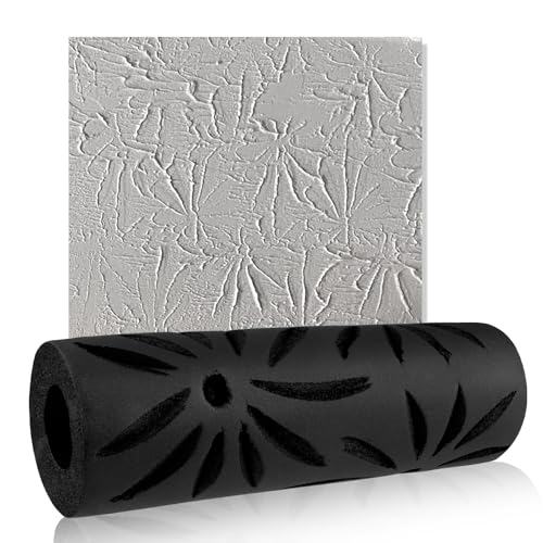 9 in Poinsettia Style Texture Roller for Walls and Ceilings
