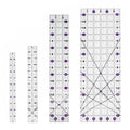 Quilting Rulers Sewing Ruler,Acrylic Quilting Ruler Templates,Precision Cutting Tools for Patchwork Fabric,Sewing Supplies Purple(6"X17",3"X16",1.5"X12",1"X11") - color: Purple