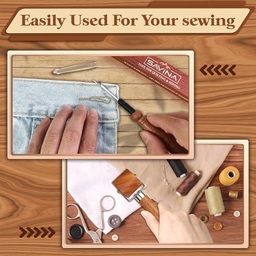 SAVINA 2-Piece Sewing Set, Seam Ripper & Seam Roller for Sewing & Quilting - color: Seam Ripper + Seam Roller