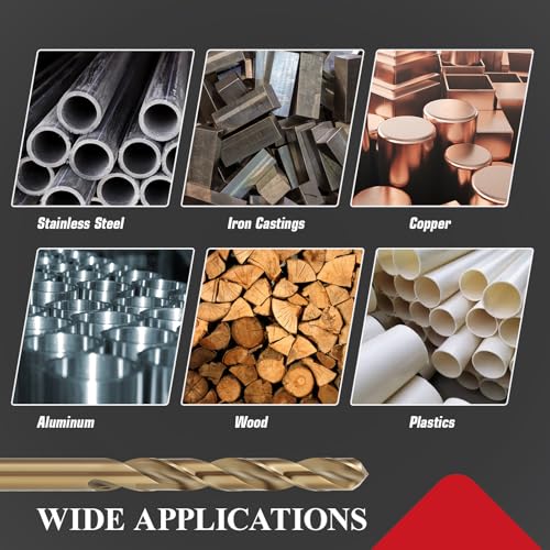 60pcs Cobalt Number Size Drill Bit Set (#1-60) HSS Jobber Length - size: Cobalt Drill-60pcs Number Size