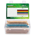 50 Values Metal Film Resistor Kit,1/4W 1% High Precision Axial Lead Resistors, Resistor Assortment with Storage Box for DIY Projects,Electronic Repair Circuit (1/4W-50Values-1000PCS, Metal) - style: 1/4W-50Values-1000PCS