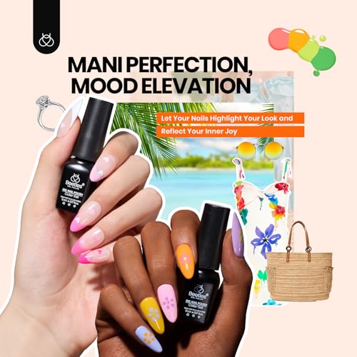 Beetles Gel Nail Kit with U V Light - 75PCS 45 Colors Gel Nail Polish Set - color: Chic Outfits - 45 Colors (75 Pcs)