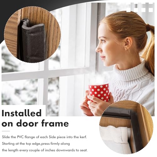 BBTO Weather Stripping Door Window Seal V-Shaped Foam Kerf,40 Feet,Brown - color: Brown, size: 40 Feet