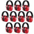 TITUS 3 Series, Onyx 37 Original Highest NRR Noise Reduction Earmuffs - color: 10 Pack Red (Premium Band / Earmuffs Only) No Logo