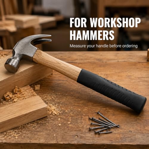 Hammer Handle Covers 2-Pack Plastic Black 25mm Hole Diameter