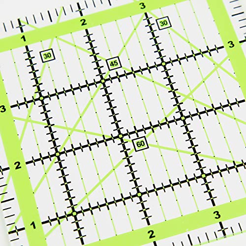 UOOU 4.5 inch Quilting Ruler, Square Quilting Square Sewing Ruler - color: Green-Small