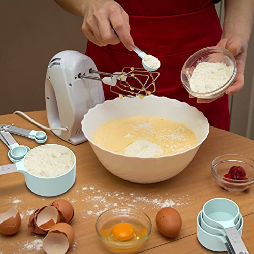 Measuring Cups & Spoons Set, Stackable Cups and Spoons - color: Green