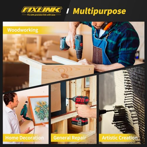 240PCS Wood Screws Assortment Kit, FIXLINK E-Coated Flat Head Screws Set - color: Black