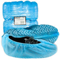 Premium Disposable Boot & Shoe Covers Booties, Durable, Non-Slip, Non-Toxic, Recyclable Protectors, Fits Most Shoes - Blue - Pack of 100 (50 Pairs) - style: Blue Bag of 100