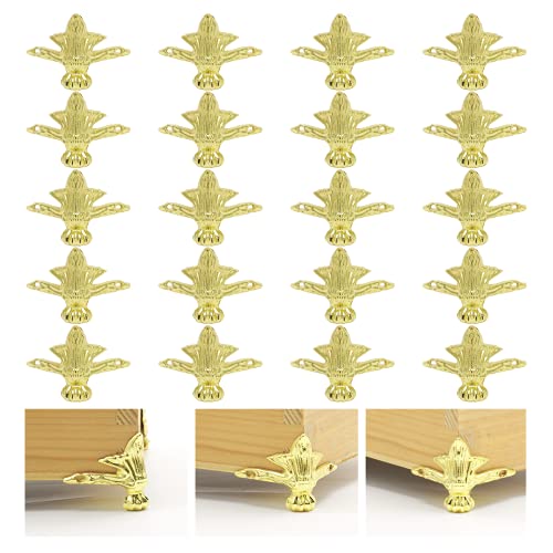 Zorfeter 20 Pcs Antique Brass Box Legs, Style4, Gold - color: Gold, size: Style4