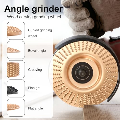 14pcs Angle Grinder Wood Carving Discs Set for 4" or 4.5" Angle Grinders