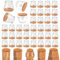 Ansible 36Pcs Chair Leg Floor Protectors for Hardwood Floors, Silicone Caps - size: Large