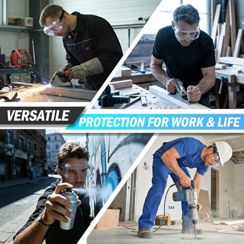 5 Pack Safety Goggles, Protective Safety Glasses, Soft Crystal Clear Eye Protection - Perfect for Construction, Shooting, Industrial, and More - color: 5 Pack