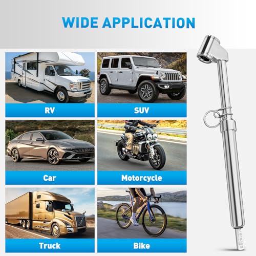 Nilight Dual Head Tire Pressure Gauge 10-150PSI Heavy Duty Straight-On - color: 1pc Tire Pressure Gauge