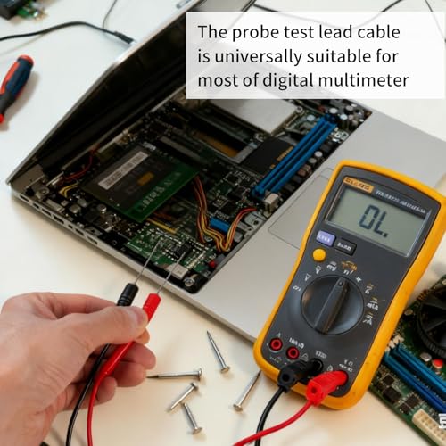 Lead Test Kit, Multimeter Test Leads, 4mm Plug Test Strips, Large Alligator Clips, etc., for Fluke Multimeter Test Lead Kits (13 Pieces) - size: 13-piece