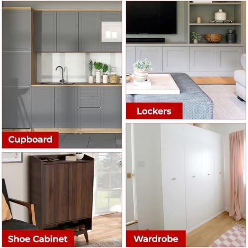 Black Push-to-Open Style Touch Latch — Screw-Mount for Self-Closing Hinges, Cabinet Doors, Soft Close Magnetic Latches, On Cabinets Hardware (Replace for Blum Tip Systems)