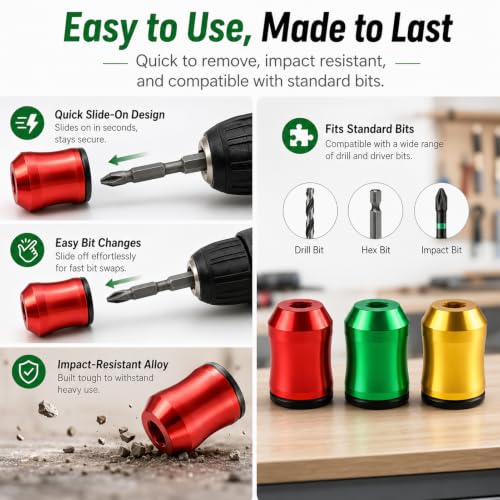 Magnetic Screw Holder 3 Pcs Magnetizer Demagnetizer Set For Drill Bits