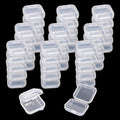80PCS Mini Clear Plastic Jewelry Box, Earring Storage Box - color: Clear