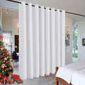 RYB HOME Extra Wide Curtains for Bedroom Closet Office Living Room Divider - color: Greyish White, size: 180"W x 84"L (Pack of 1)