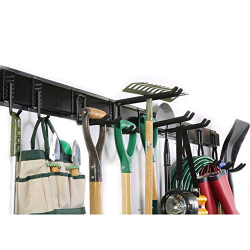 Ultrawall Tool Storage Rack, Garden Tool Organizer Wall Mount with 9 Hooks