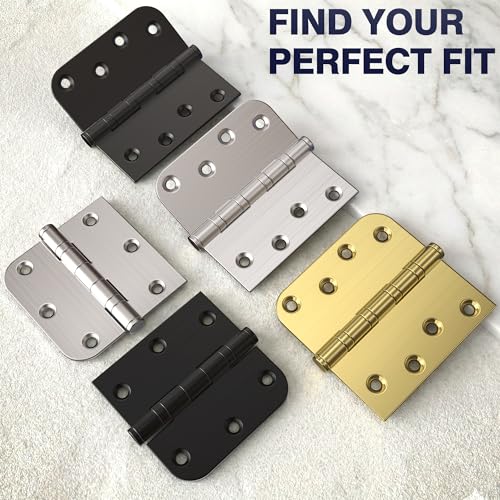 KOLET Ball Bearing Door Hinges, 4 x 4 Inches, Brushed Gold, 6 Pack - color: Gold, size: 6 Pack