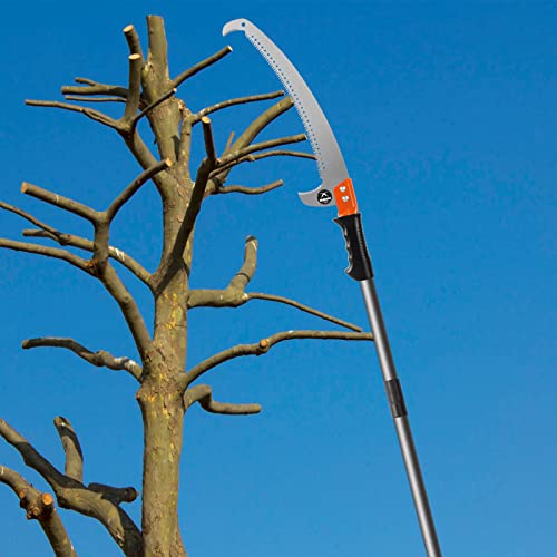 10FT Pole Saw for Tree Trimming 2-in-1 Hand Saw Steel Blade Tree Pruner - size: 10 FT