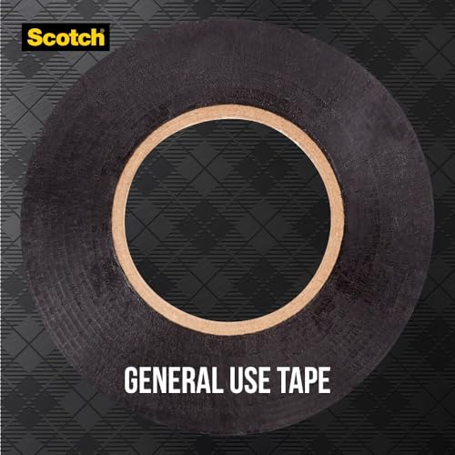 Scotch Vinyl 700 Electrical Tape, 1 Roll, Black, 3/4-in x 66-ft, General Purpose, Commercial Grade, Rated for Temperatures Up to 194-Degree, Highly Flexible, Stretchy & Conformable (700) - style: 1 Pack