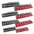 Magnetic Socket Organizer Set, 1/2", 1/4" and 3/8" SAE & Metric Deep & Shallow Tools Tray Holder Kit, holds 199pcs Sockets (sockets not included) (8PC 1/2&3/8&1/4) 丨8PCS - size: 8PC 1/2&3/8&1/4