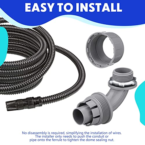 Liquid Tight Connector 3/4 Inch 90 Degree Non Metallic Flex Electrical Conduit Fittings, Electrical Conduit Connector Fitting for PVC Pipe Cable Home Kitchen (25 Pcs)
