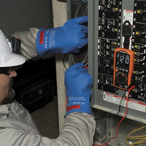 Klein Tools MM450 Slim Digital Multimeter, Reverse Contrast Display with Lead Alert, Auto-Ranging TRMS, 600V AC/DC Voltage, Current, Resistance, Temp, Frequency, Continuity - size: Slim Meter