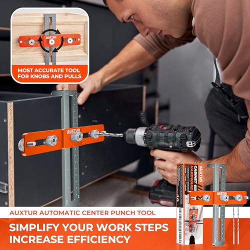 Cabinet Hardware Jig, Adjustable Cabinet Handle Template Tool with Alignment Hole, Punch Locator Drill Guide for Knobs,Handles and Pulls, Cabinet Template Tool for Drawer Cabinet Installation - style: Jig