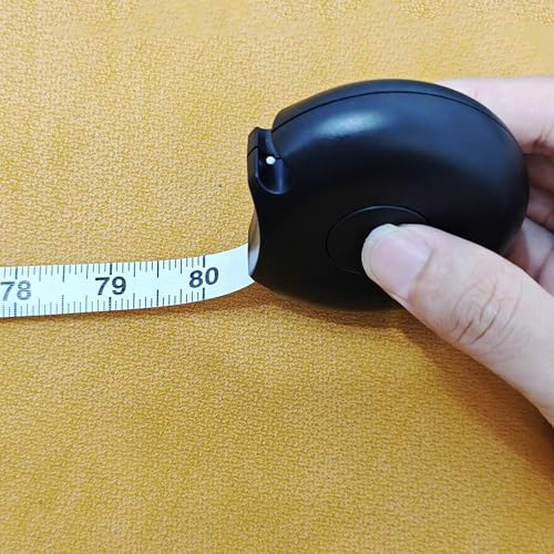 Body Tape Measure 80inch/205cm,Retractable Body Measuring Tape,Double-Scale Circumference Soft Measuring Tape with Lock Button for Body:Waist Hip Bust Arms Weight Loss and More (Black) - color: Black