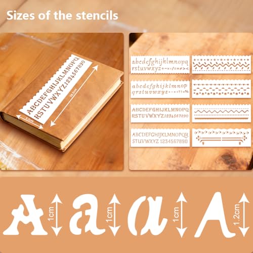 Wood Burning Pen Kit Leather Burner Tool | 26 Letter | 8 Stencil