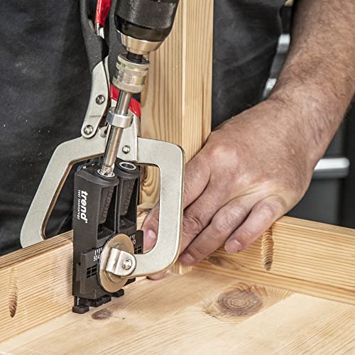 Trend 3 in 1 Pocket Hole Jig Kit with Pocket Hole Jig, HSS Drill Bit & Depth Setting Collar, Square Drive Bit, 50 Screws & Kit Storage Case, PH/JIG/BK - style: 3-in-1
