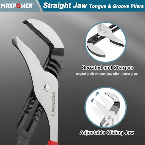MAXPOWER 20 inch Groove Joint Pliers, 5.5 inch Max Opening - size: 20"