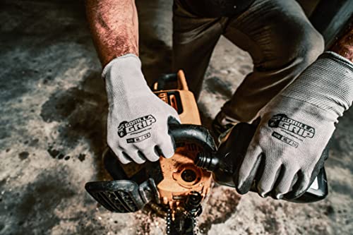 Gorilla Grip Work Gloves, Never Slip Maximum Grip All-Purpose, Gloves for Men, Superior Grip, Polymer Palm - size: Medium, style: 5 Pairs
