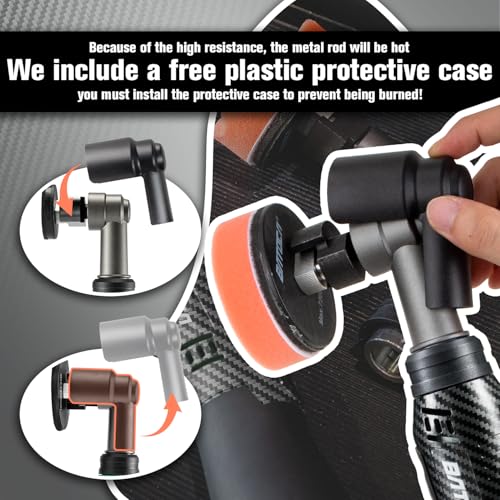 BATOCA S6 Mini Cordless Polisher 2 Heads for Car/Motorcycles Detailing Kit - size: Carbon Style with 2 batteries