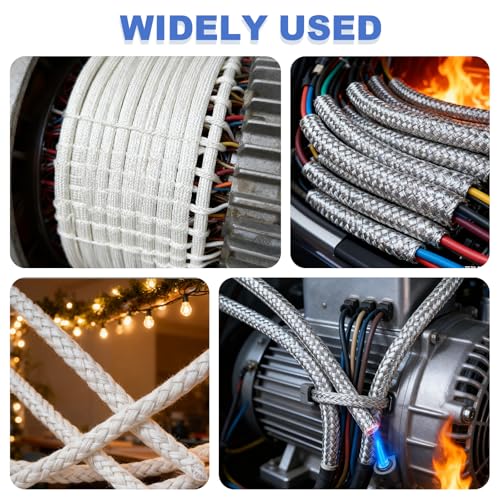 uxcell Insulation Cable Protector,1mm/0.04 Inch-30m/98 Feet High Temp Fiberglass Sleeve Black - color: Black, size: 1mm-30m