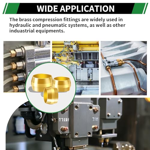 325pcs Brass Compression Sleeves Ferrules Fittings Assortment Kit - color: 325PCS Brass Compression Sleeves Ferrules