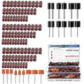 Sanding Drum Set for Most Rotary Tools-Includes 138 Aluminum Oxide Drum Sander Sanding Sleeves (80,120,240 Grit),12 Drum Mandrels and 9 Sanding Bits,Sanding Bits Tool Accessories with Box - color: 159pcs-3 Styles