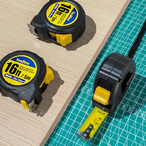 Tape Measure 16 ft, 8 Pack Bulk Easy Read Measurement Tape, Self-Locking Measuring Tape Retractable 16 FT by 1 in - color: 8 Pack