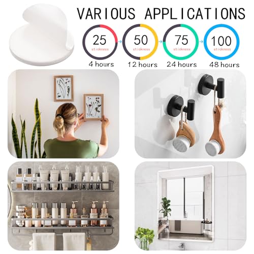 16PCS Magnetic Door Stop Adhesive Stickers – Strong Self-Adhesive Replacement Pads for Magnetic Door Catch, Heavy-Duty Double-Sided Tape for Secure Mounting