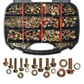 404Pcs Class 10.9 Metric Flange Bolts Kit - M6 M8 M10 (12-30mm) - size: M6 x 1, M8 x 1.25, M10 x 1.5