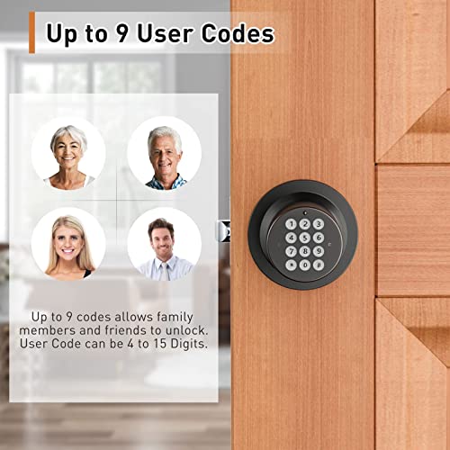Keyless Entry Door Lock,Door Knob with Keypad，Smart Code Door Lock,Mute Mode,Passage Function, Easy to Install,Oil Rubbed Bronze - size: Oil Rubbed Bronze 1Pack