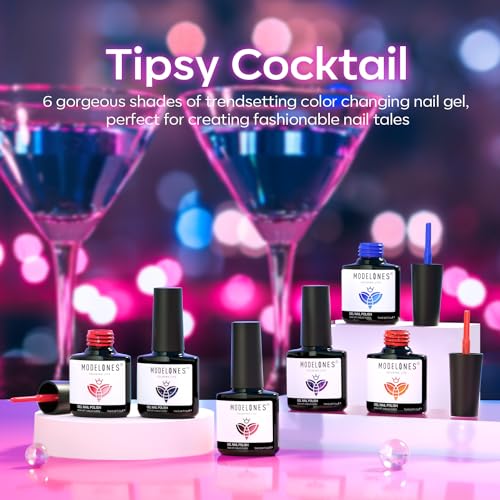 modelones Color Changing Gel Nail Polish Set 6 Colors 2026 Fall UV Nail Gel - color: A A1 Color Changing Nail Polish