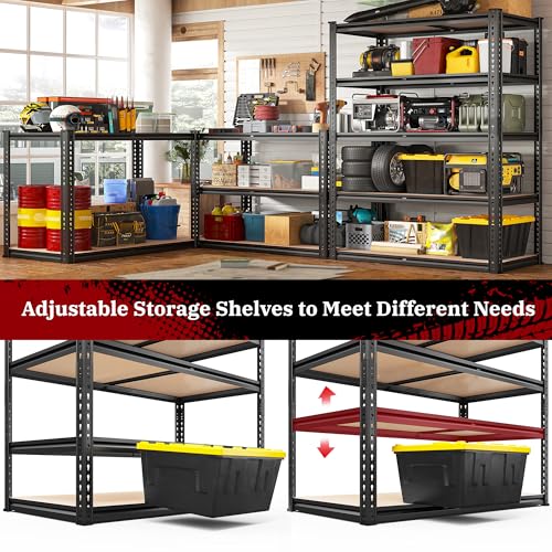 REIBII 40" W Storage Shelves Load 2500Lbs for Garage Pantry Closet Kitchen - size: 40"W x 19.7''D x 72''H